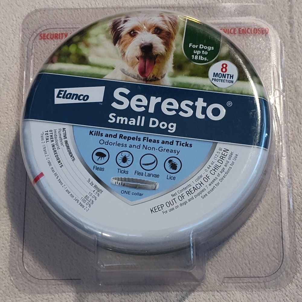 Elan Seresto Small Dog Flea and Tick Collar - Blue and White